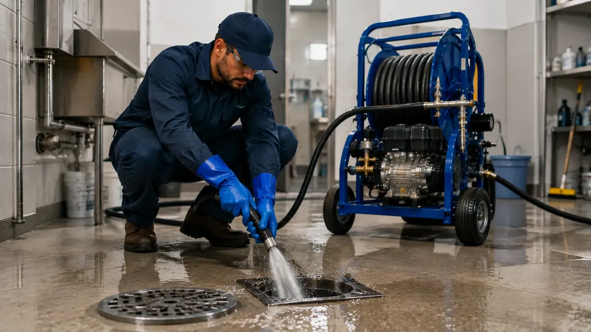 Floor Drain Hydro Jet Cleaning in Riverdale