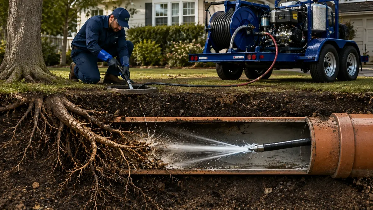 Tree Root Removal with Hydro Jetting in Riverdale